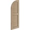 Ekena Millwork Rough Sawn 2 Equal Louver w/Quarter Round Arch Top Faux Wood Shutters, 18W x 78H 60 Low Side, PR SHULVQ18X78RSPR - alternate 6